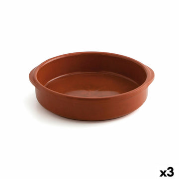 Teglia Raimundo Barro Profesional Marrone Ceramica Ø 28 cm (3 Unità)
