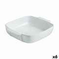 Oven Dish Pyrex Signature White Ceramic Squared 29 x 24 x 7 cm (6 Units)