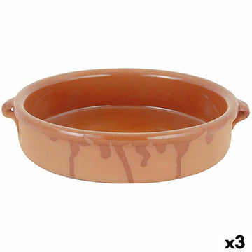 Teglia Barro Clasico Marrone Ceramica Ø 28 cm (3 Unità)