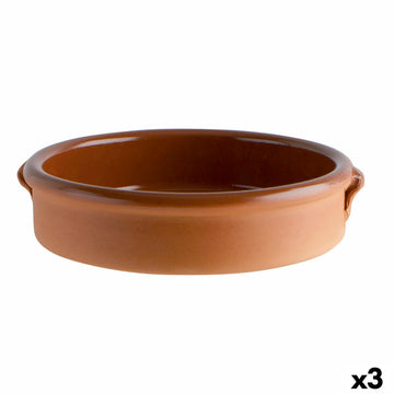 Teglia Barro Clasico Marrone Ceramica Ø 36 cm (3 Unità)