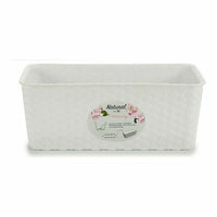 Vaso rettangolare da Balcone Stefanplast Bianco Plastica 13 x 11 x 28,5 cm (12 Unità) - Augustea Shop