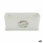 Vaso rettangolare da Balcone Stefanplast Bianco Plastica 13 x 11 x 28,5 cm (12 Unità) - Augustea Shop