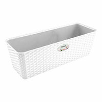 Vaso rettangolare da Balcone Stefanplast Bianco Plastica 13 x 11 x 28,5 cm (12 Unità) - Augustea Shop