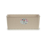 Vaso rettangolare da Balcone Stefanplast 15,5 x 13,5 x 38,5 cm Beige Plastica (12 Unità) - Augustea Shop