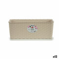 Vaso rettangolare da Balcone Stefanplast 73741 73741 Beige Plastica 15,5 x 13,5 x 38,5 cm (12 Unità)