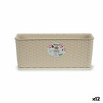 Vaso rettangolare da Balcone Stefanplast 15,5 x 13,5 x 38,5 cm Beige Plastica (12 Unità) - Augustea Shop