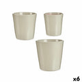 Set of pots Ibergarden LINCE PQ - 7044 Grey Clay (6 Units)