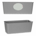 Vaso rettangolare da Balcone Stefanplast 73660 Grigio Plastica 13 x 11 x 29 cm (12 Unità) - Augustea Shop