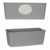 Vaso rettangolare da Balcone Stefanplast 73660 Grigio Plastica 13 x 11 x 29 cm (12 Unità) - Augustea Shop