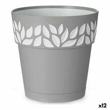 Vaso Autoirrigante Stefanplast Bianco Grigio Plastica 15 x 15 x 15 cm (12 Unità)