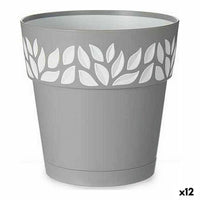 Vaso Autoirrigante Stefanplast Grigio 15 x 15 x 15 cm Bianco Plastica (12 Unità) - Augustea Shop