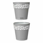 Vaso Autoirrigante Stefanplast Grigio 15 x 15 x 15 cm Bianco Plastica (12 Unità) - Augustea Shop