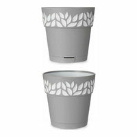 Vaso Autoirrigante Stefanplast Grigio 15 x 15 x 15 cm Bianco Plastica (12 Unità) - Augustea Shop