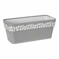 Vaso rettangolare da Balcone Stefanplast Cloe Bianco Grigio Plastica 13,3 x 12,3 x 29,3 cm (12 Unità) - Augustea Shop