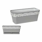 Vaso rettangolare da Balcone Stefanplast Cloe Bianco Grigio Plastica 13,3 x 12,3 x 29,3 cm (12 Unità) - Augustea Shop