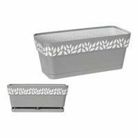 Vaso rettangolare da Balcone Stefanplast Cloe Bianco Grigio Plastica 13,3 x 12,3 x 29,3 cm (12 Unità) - Augustea Shop