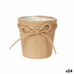 Vaso Ibergarden WY18-72 Marrone Stoffa Corda Plastica Fiocco 11 x 10,5 x 11 cm (24 Unità) - Augustea Shop