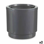 Vaso Autoirrigante Ibergarden 4138-PLA Argentato polipropilene 38 x 37,5 x 38 cm 38 x 37 x 38 cm (2 Unità) - Augustea Shop