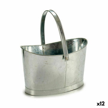 Plant pot Ibergarden Silver Zinc Basket 21 x 19,5 x 35,5 cm (12 Units)