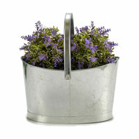 Vaso Ibergarden E51465-B Argentato Zinco Cestino 21 x 19,5 x 35,5 cm (12 Unità) - Augustea Shop