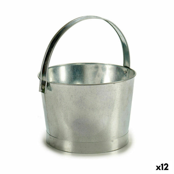 Vaso Ibergarden NAVI-AR-280 Argentato Zinco Secchio 25 x 30 x 26,5 cm (12 Unità) - Augustea Shop