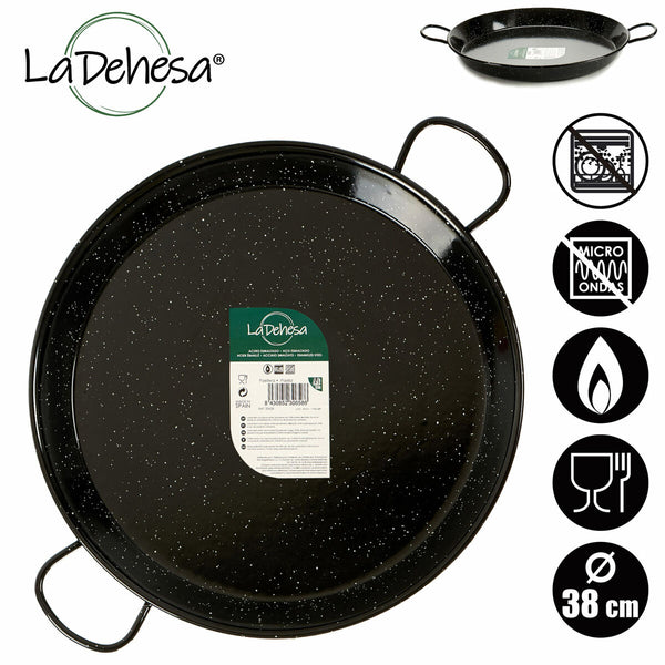 Padella Ø 38 cm Acciaio Smaltato (6 Unità) - Augustea Shop
