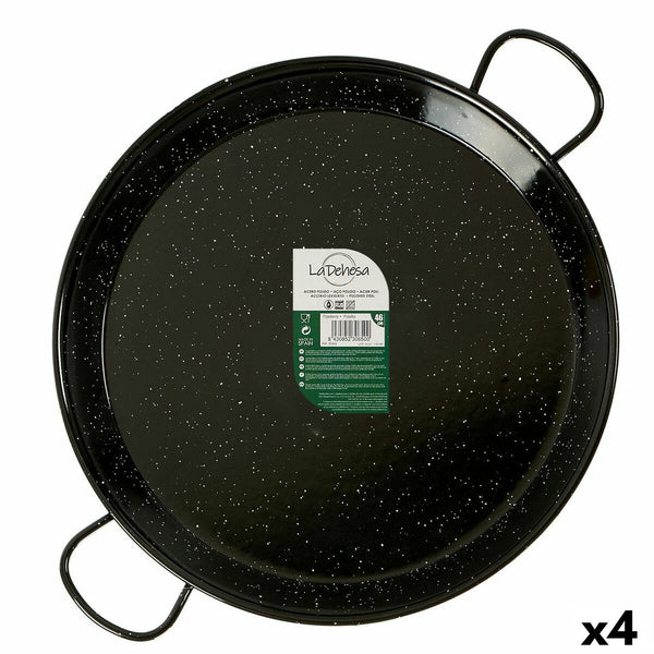 Padella Nero Acciaio Smaltato Ø 46 cm (4 Unità) - Augustea Shop