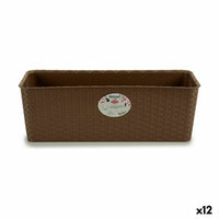 Vaso rettangolare da Balcone Stefanplast Marrone Plastica 18 x 16 x 48,5 cm (12 Unità) - Augustea Shop