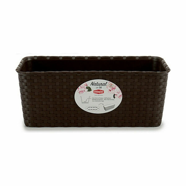 Vaso rettangolare da Balcone Stefanplast Plastica 13 x 11 x 28,5 cm (12 Unità) - Augustea Shop