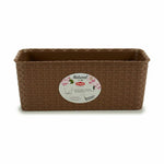 Vaso rettangolare da Balcone Stefanplast Marrone PVC 13 x 11 x 28,5 cm (12 Unità) - Augustea Shop
