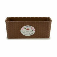 Vaso rettangolare da Balcone Stefanplast Marrone PVC 13 x 11 x 28,5 cm (12 Unità) - Augustea Shop