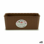 Vaso rettangolare da Balcone Stefanplast Marrone PVC 13 x 11 x 28,5 cm (12 Unità) - Augustea Shop