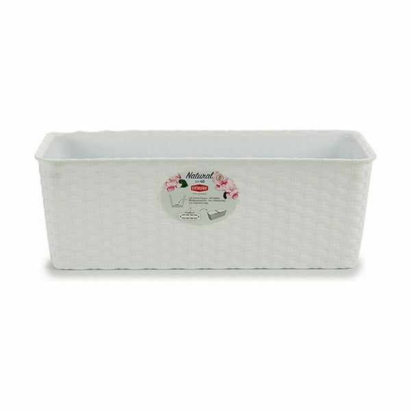 Vaso rettangolare da Balcone Stefanplast Bianco Plastica 39 x 13,5 x 15 cm (12 Unità) - Augustea Shop