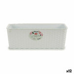 Vaso rettangolare da Balcone Stefanplast Bianco Plastica 39 x 13,5 x 15 cm (12 Unità) - Augustea Shop