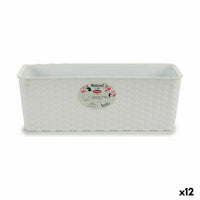 Vaso rettangolare da Balcone Stefanplast Bianco Plastica 39 x 13,5 x 15 cm (12 Unità) - Augustea Shop
