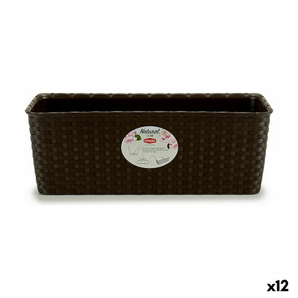 Vaso rettangolare da Balcone Stefanplast Plastica 39 x 13,5 x 15,5 cm (12 Unità) - Augustea Shop