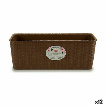 Vaso rettangolare da Balcone Stefanplast 73707 73707 Beige Plastica 39 x 13,5 x 15,5 cm 38,5 x 13,5 x 15,5 cm (12 Unità)