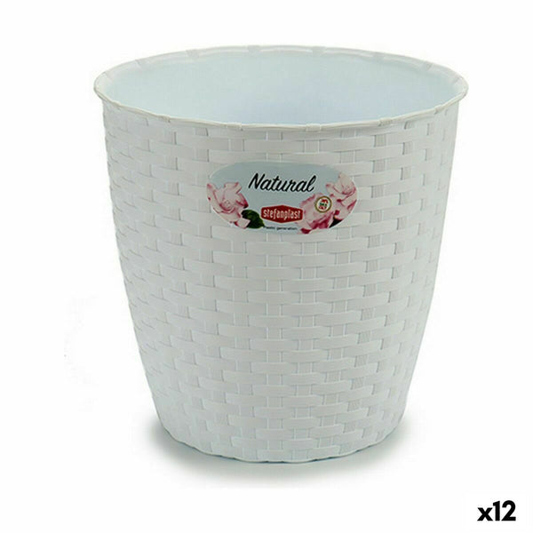 Vaso Stefanplast Bianco Plastica 19 x 17,5 x 19 cm (12 Unità) - Augustea Shop