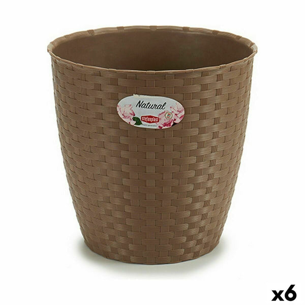 Vaso Stefanplast Marrone Plastica 24 x 22,5 x 24 cm (6 Unità) - Augustea Shop