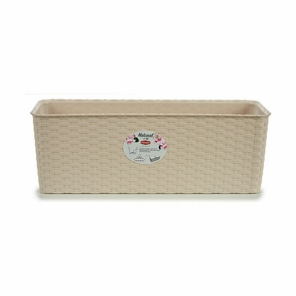 Vaso rettangolare da Balcone Stefanplast Beige Plastica 17,5 x 16 x 48,5 cm (12 Unità) - Augustea Shop