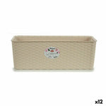 Vaso rettangolare da Balcone Stefanplast Beige Plastica 17,5 x 16 x 48,5 cm (12 Unità) - Augustea Shop