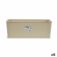 Vaso rettangolare da Balcone Stefanplast Beige Plastica 17,5 x 16 x 48,5 cm (12 Unità) - Augustea Shop