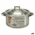 Casseruola con coperchio Kinvara 100002 Argentato Ø 14 cm 1 L (10 Unità)