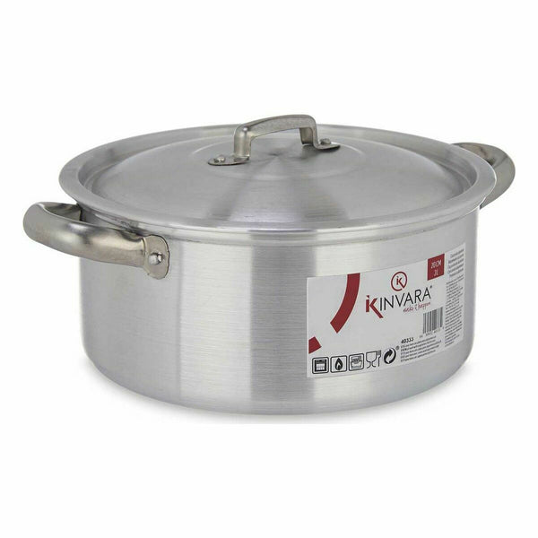 Casseruola con coperchio Kinvara 100005 Argentato 3 L (10 Unità) - Augustea Shop