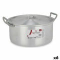 Casseruola con coperchio Kinvara 100008 Argentato 6,5 L 35 x 16 x 28 cm (6 Unità)