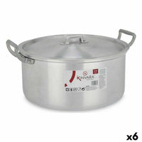 Casseruola con coperchio Kinvara 100008 Argentato 6,5 L 35 x 16 x 28 cm (6 Unità) - Augustea Shop