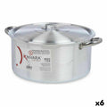 Casseruola con coperchio Kinvara 100010 Argentato 10 L (6 Unità)