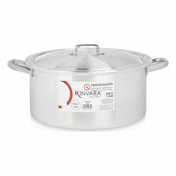 Casseruola con coperchio Kinvara 100011 Argentato 12,5 L (3 Unità) - Augustea Shop