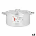 Casseruola con coperchio Kinvara 100011 Argentato 12,5 L (3 Unità)
