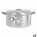 Casseruola con coperchio Kinvara 100013 Argentato 18 L (3 Unità)